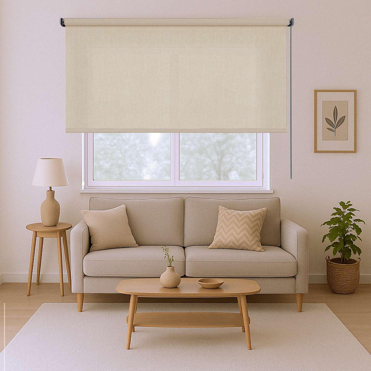 ROLLO | Deco Beige, 45 cm x 180 cm - Beige, Kunststoff (45/180cm) - STORESDECO