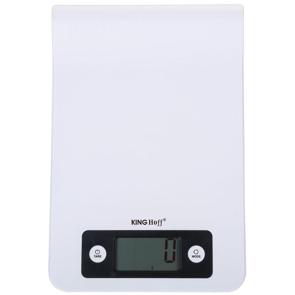 KÜCHENWAAGE Weiß 24/16/3 cm KH1822 - Weiß, Metall - Kinghoff 
