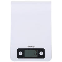 KÜCHENWAAGE Weiß 24/16/3 cm KH1822 - Weiß, Metall - Kinghoff 