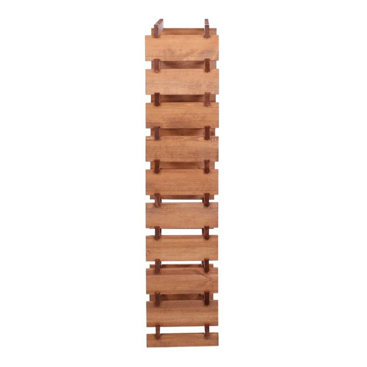 WEINREGAL VINOTECA FLEX PRO HxBxT 135x46x28cm 40 Flaschen auf 10 Ebenen Braun geölt - Braun, Holz (46/135/28cm) - PROREGAL