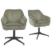 BÜROSTUHL Mika-Caro - Schwarz/Grün, Textil/Metall (60/79/61cm) - DUBI Möbel