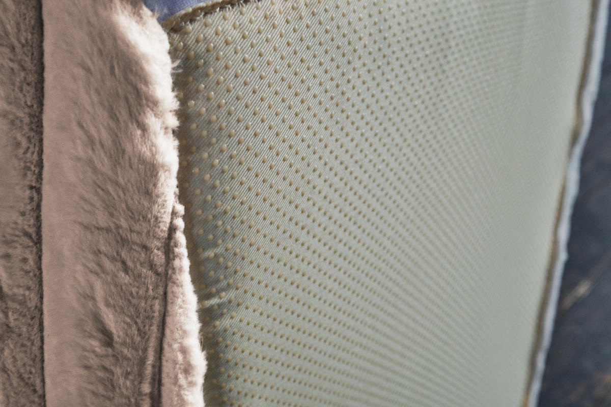 HOCKER MIT RÜCKENKISSEN WIOLO SOFT Taupe Cord - Taupe/Schwarz, Kunststoff/Textil (111/84/111cm) - KAWOLA