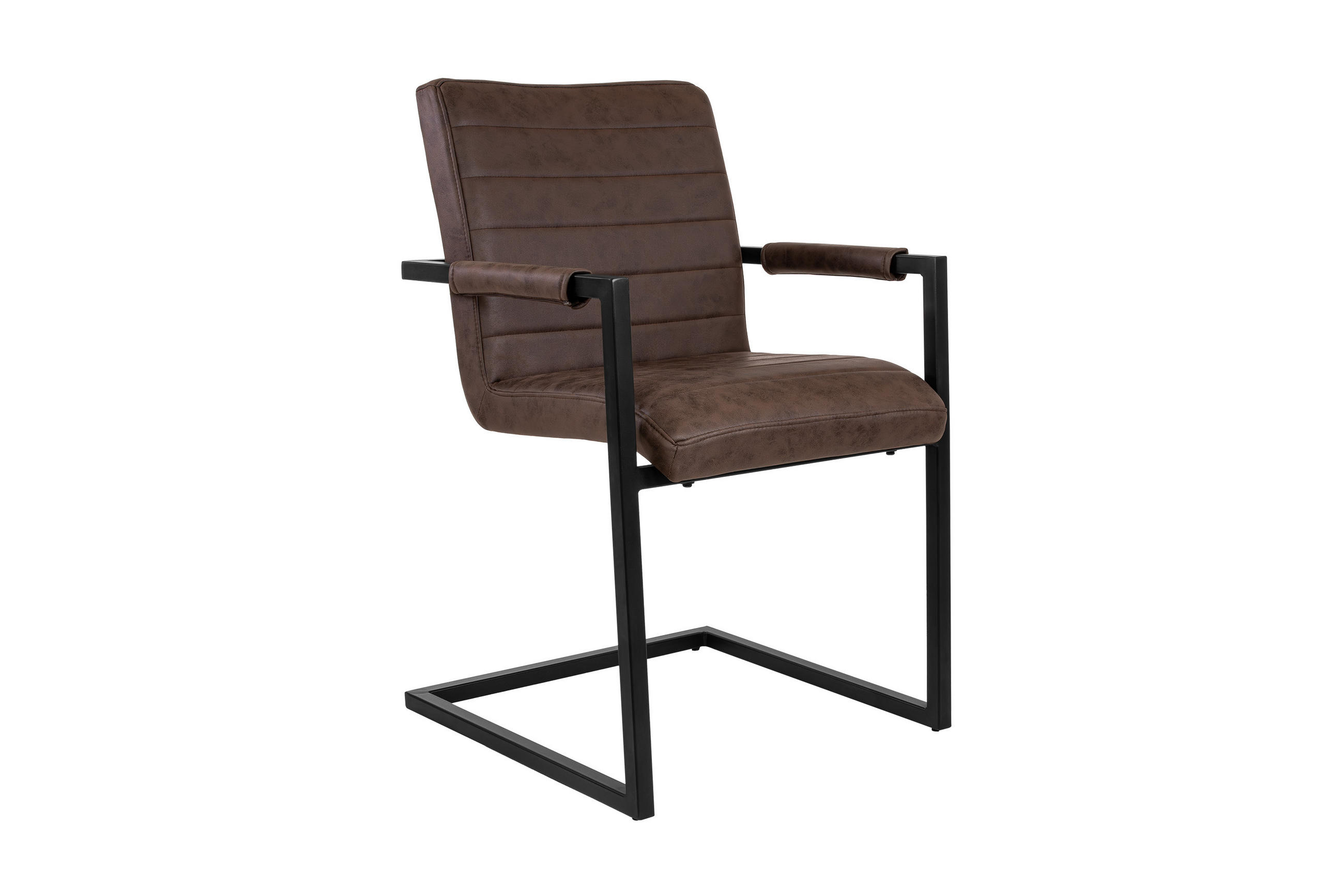 FREISCHWINGER PARZIVO - Nussbaumfarben/Schwarz, Leder/Metall (46/84/42cm) - SAM