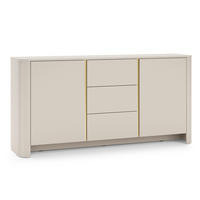 SIDEBOARD AMOS KOM2-2D3S Abgerundeter Korpus, Kaschmir - Kaschmir, Holzwerkstoff/Kunststoff (168/84/39cm) - Komodee