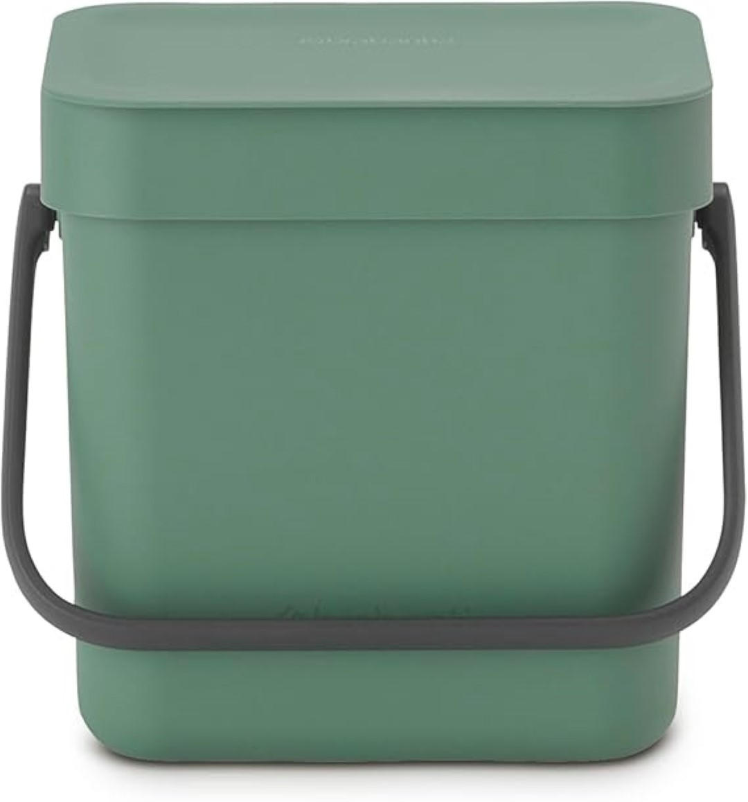 MÜLLEIMER Mit Stay Open Deckel 3 Liter 17,4 x 18,8 x 13,9 cm Kunststoff Dunkelgrün - Grün, Kunststoff (18.8/17.4/13.9cm) - PROREGAL