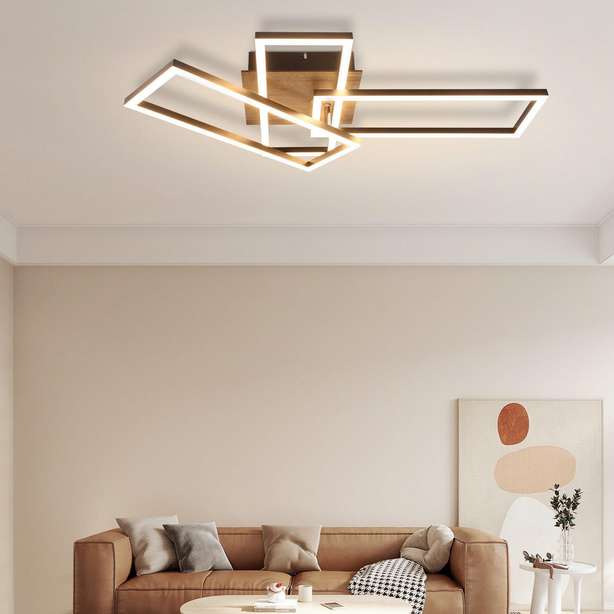 LED-DECKENLEUCHTE Gale 64.3/35/9.5 cm - Schwarz, Metall (64.3/35/9.5cm) - Nettlife