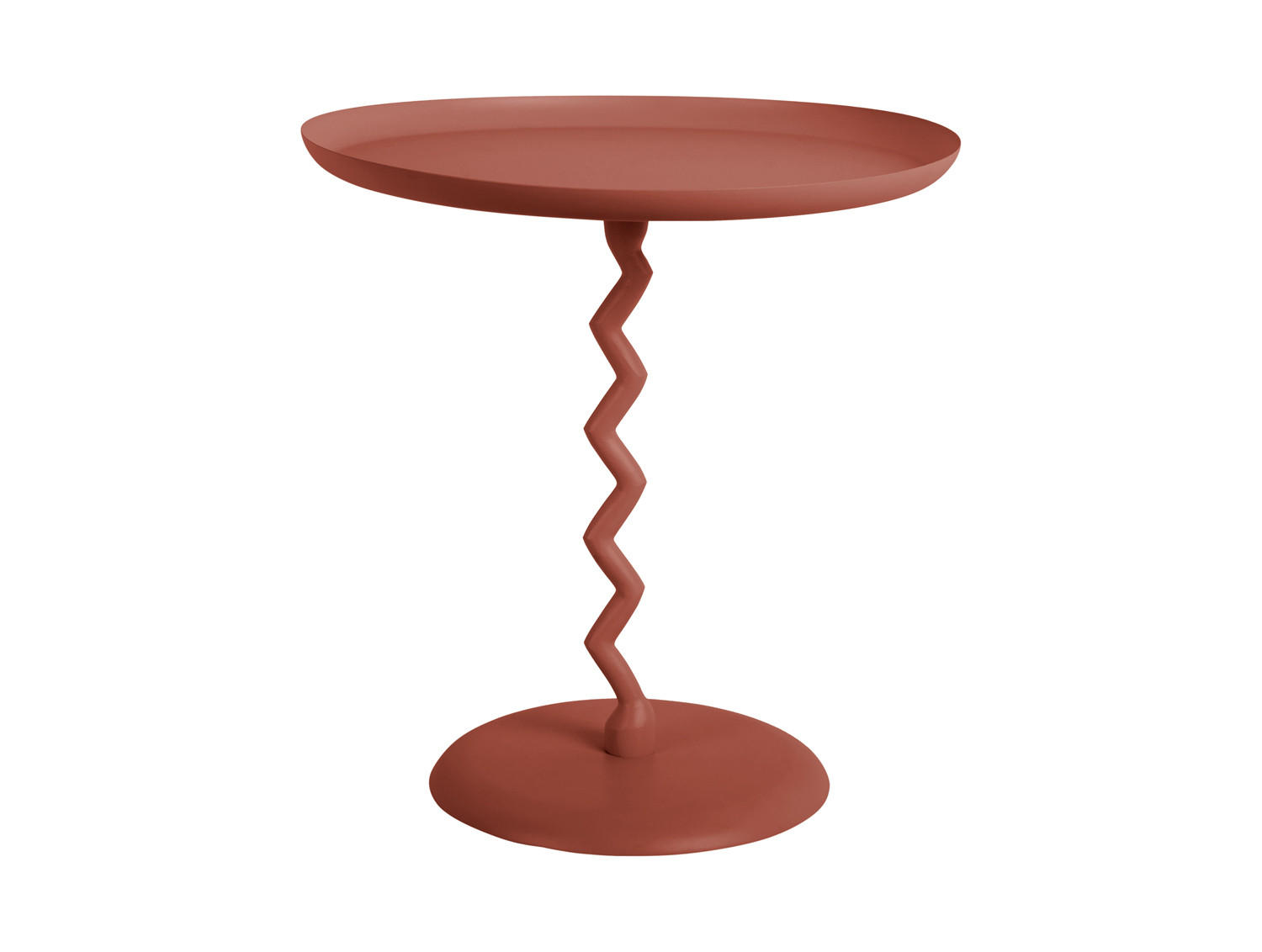 BEISTELLTISCH Zig Zag 40/40/42 cm - Rot, Metall (40/40/42cm) - Leitmotiv