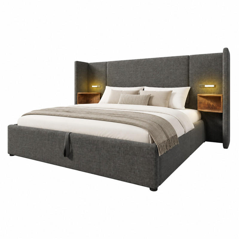 Beauniv Bett Grau 160x200 cm