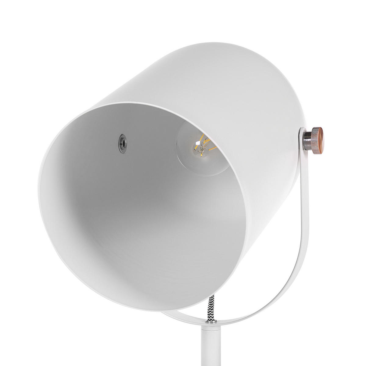 STEHLAMPE Tyria 25/25/156 cm - Weiß, Metall (25/25/156cm) - Beliani