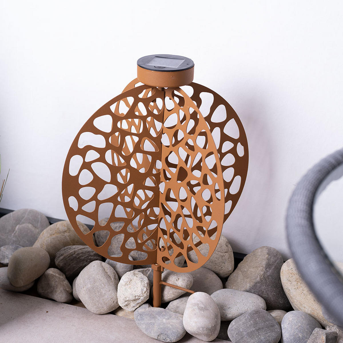 LED AUSSENLEUCHTE Rostoptik Braun - Braun, Metall (30/30/41cm)