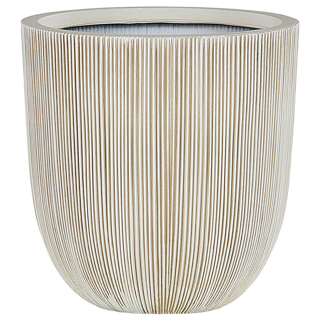 Beliani KVĚTINÁČ béžový/bílý kulatý 44/44/48 cm Chios