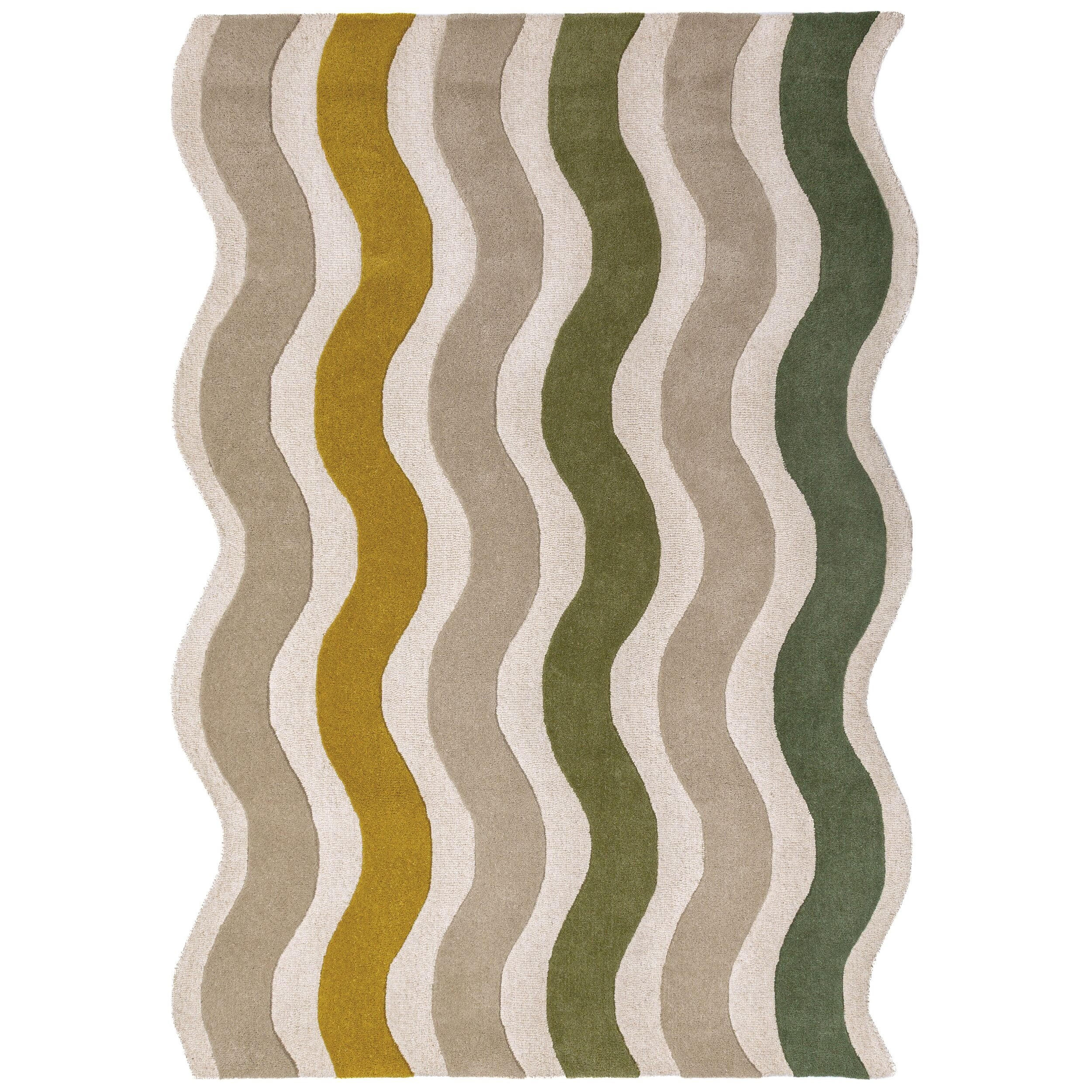 Kadima Design Wollteppich Grün 160x230 cm