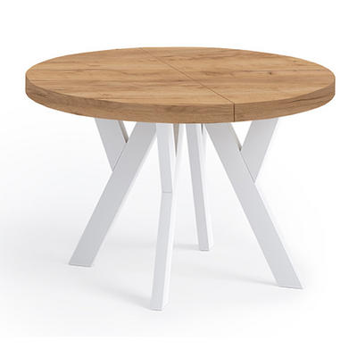 Dekori_Interiors Esstisch Braun, Weiß 110x77x210 cm
