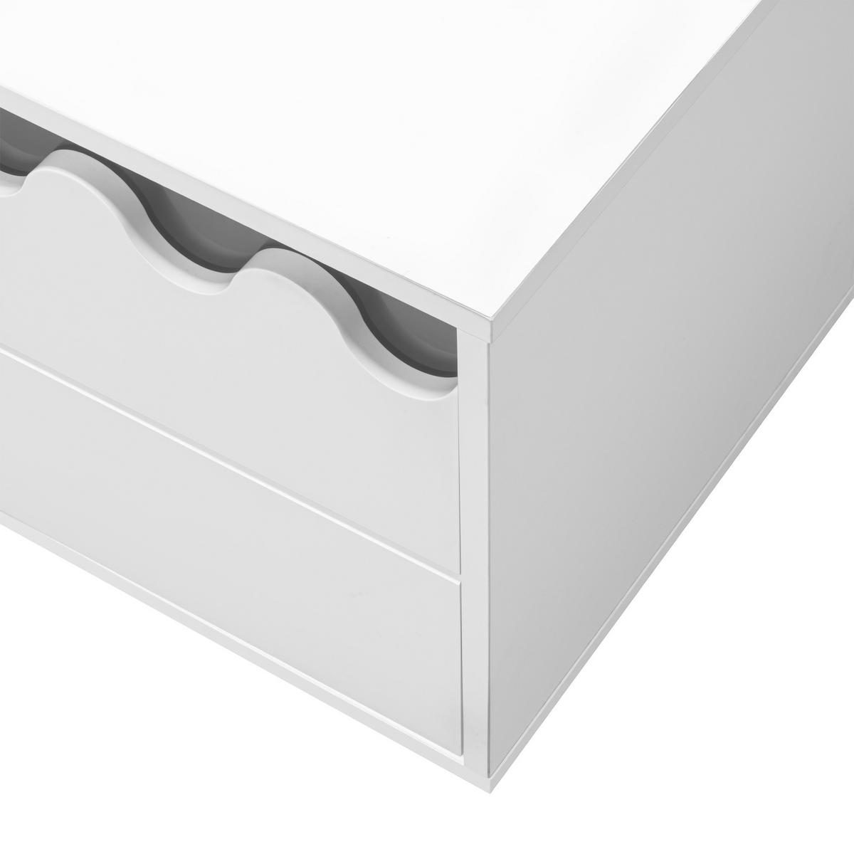 TV-SCHRANK 170cm 4 Türen Wellen Design modern Stauraum - Weiß, Holzwerkstoff (45/40/170cm) - FLIEKS