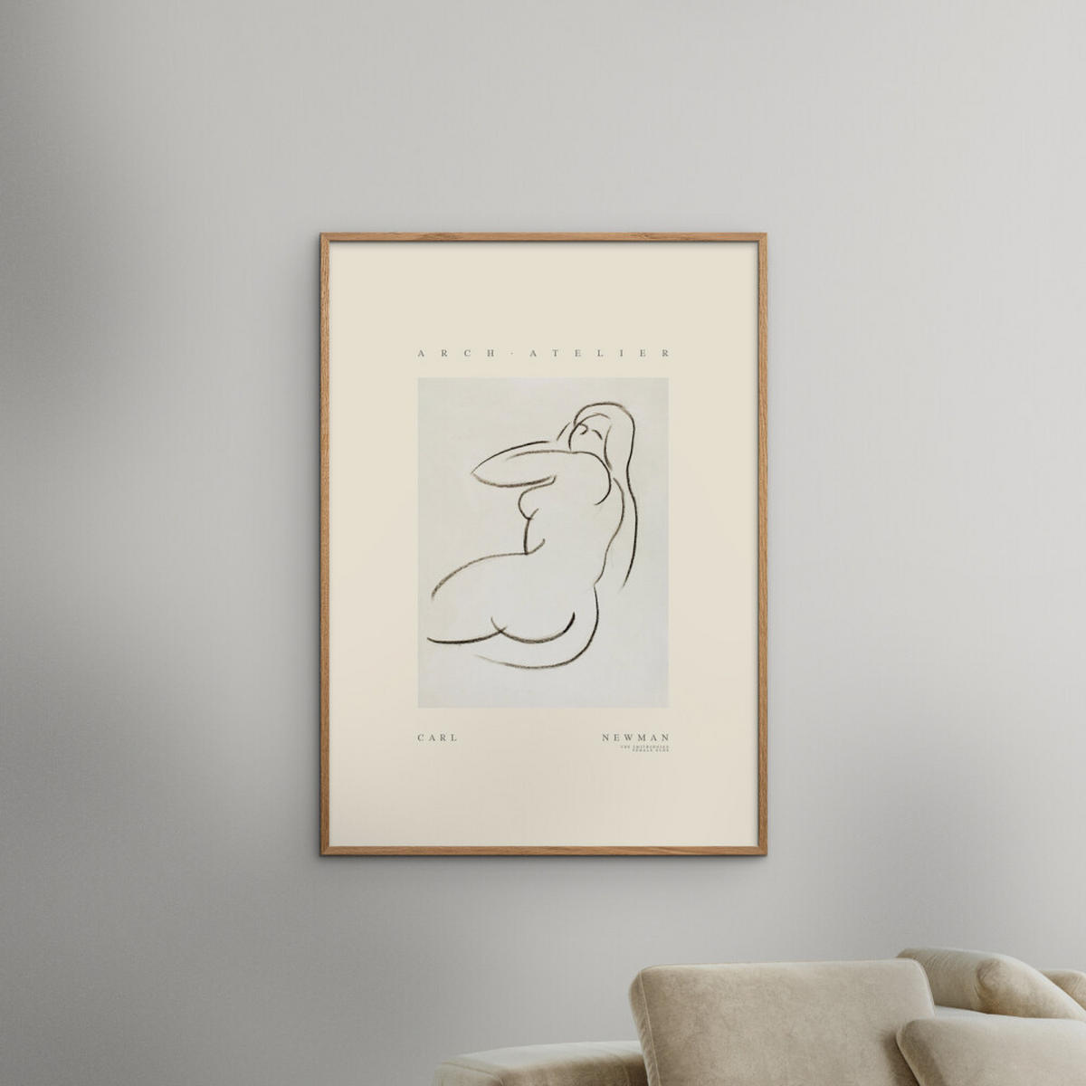 POSTER Arch Atelier - Carl Newman 01 - Naturfarben, Papier (70/100/0.1cm) - Poster&Frame