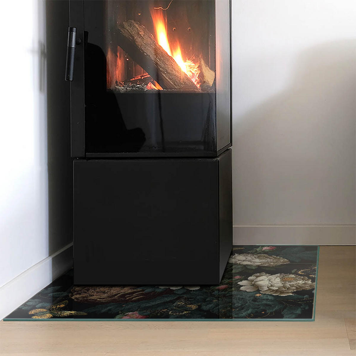 GLASPLATTE für Kamin 60x60 cm Grün - Grün, Glas (60/60/0.4cm) - ArtPrintCave