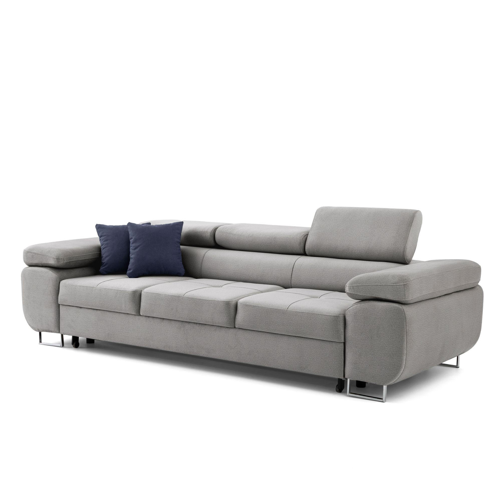 Muffo 3-Sitzer-Sofa Grau 262x90x102 cm
