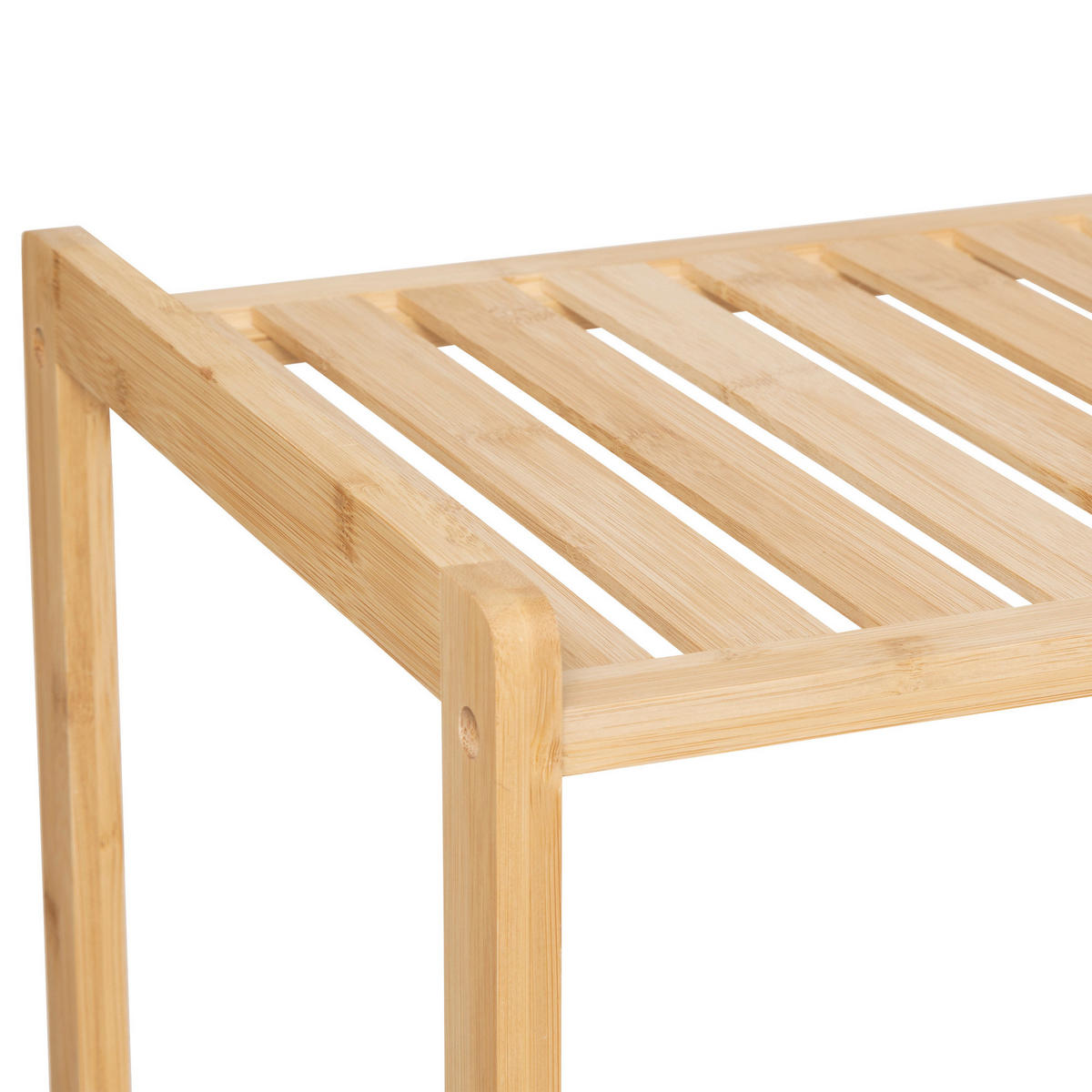 BAMBUSREGAL mit Wäschekorb Tidy Box 72/33/109 cm - Beige, Naturmaterialien (33/109/72cm) - 5five Simply Smart