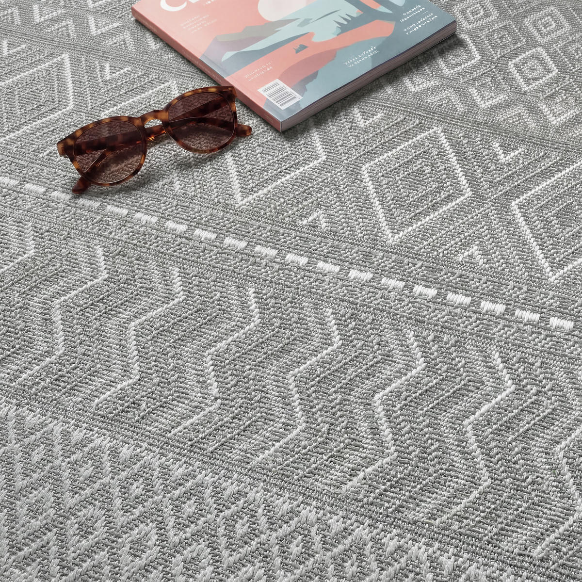 OUTDOORTEPPICH 80/250 cm Vermont 190 - Grau, Textil (80/250cm) - Paco Home