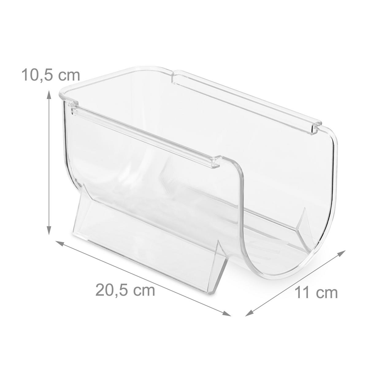 KÜHLSCHRANK-ORGANIZER Set - Transparent, Kunststoff (11/10.5/20.5cm) - Relaxdays