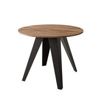 ESSTISCH ausziehbar auf MDF, Lefkas Eiche - Dunkelbraun/Schwarz, Holzwerkstoff (100/100/76cm) - Idohome