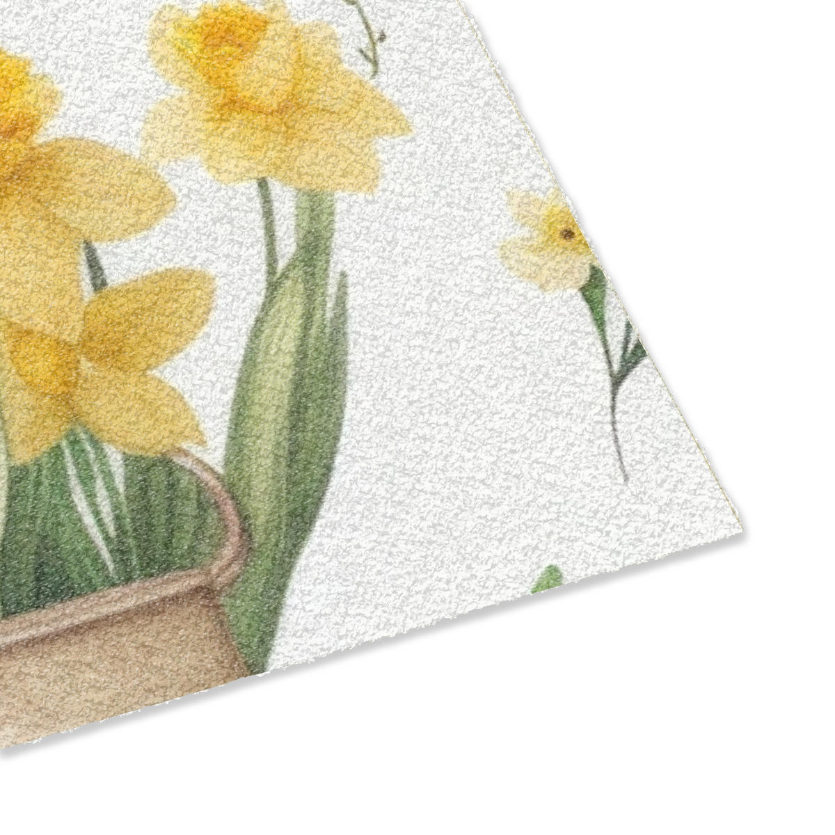 PREPRAŽNIK ZA VRATA Pirhi 90x60 cm - rumena/bela, umetna masa (60/90cm) - MuchoWow