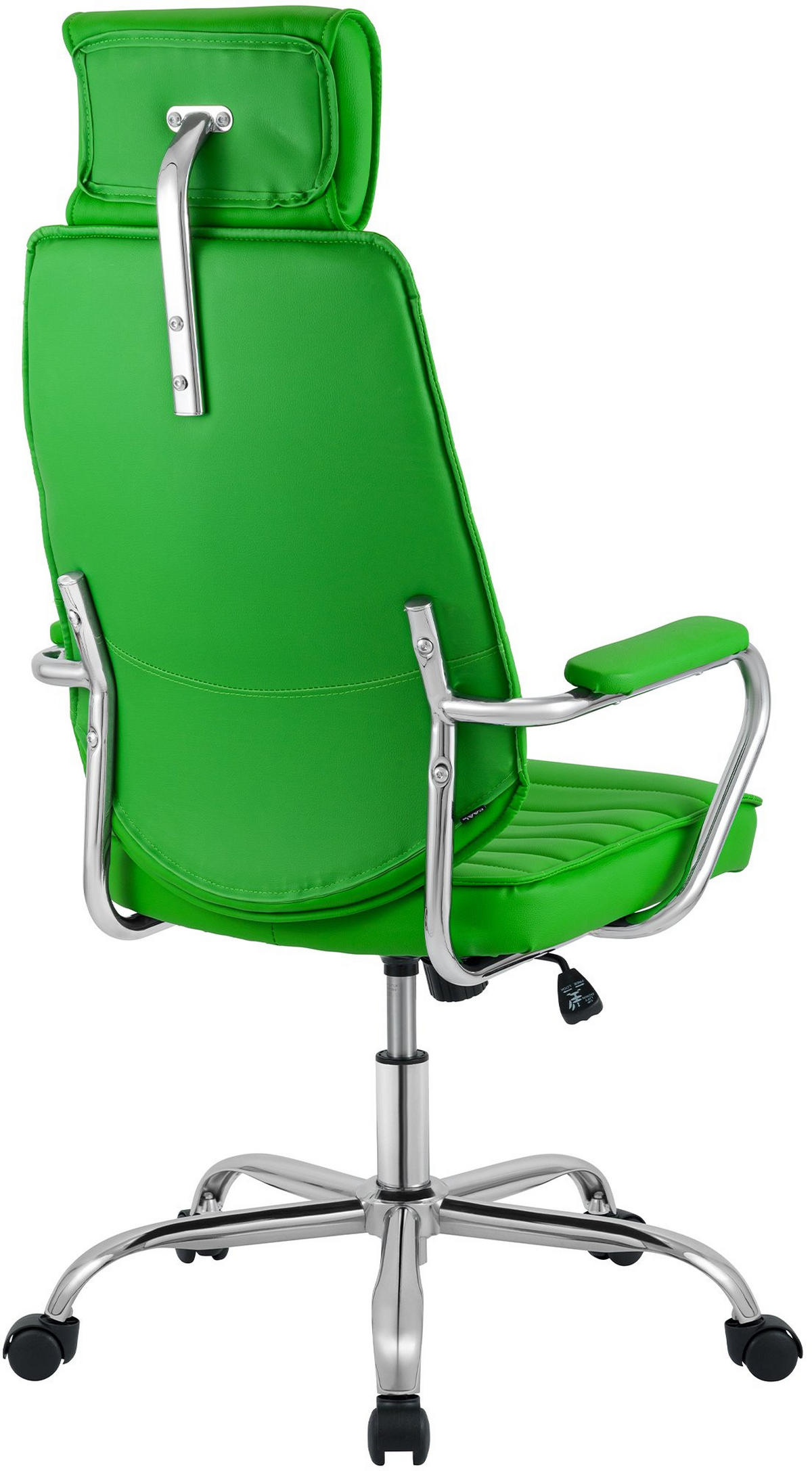 CHEFSESSEL Lederlook Grün - Chromfarben/Grün, Textil/Metall (60/117/67cm) - CLP