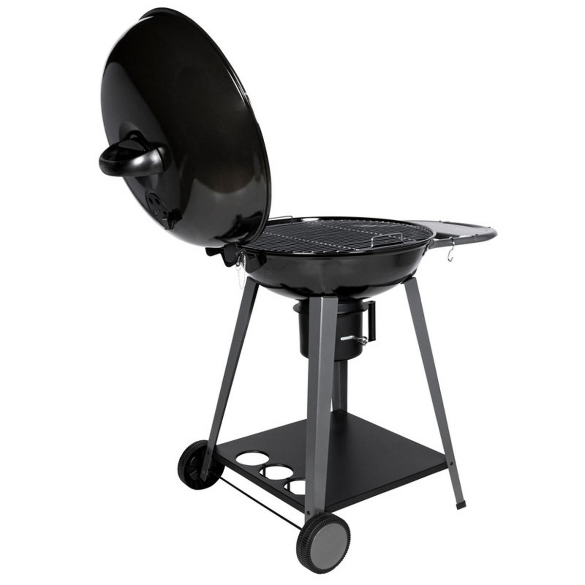 HOLZKOHLEGRILL Yutan Schwarz - Schwarz, Metall (64/103.5/92.5cm) - Somagic