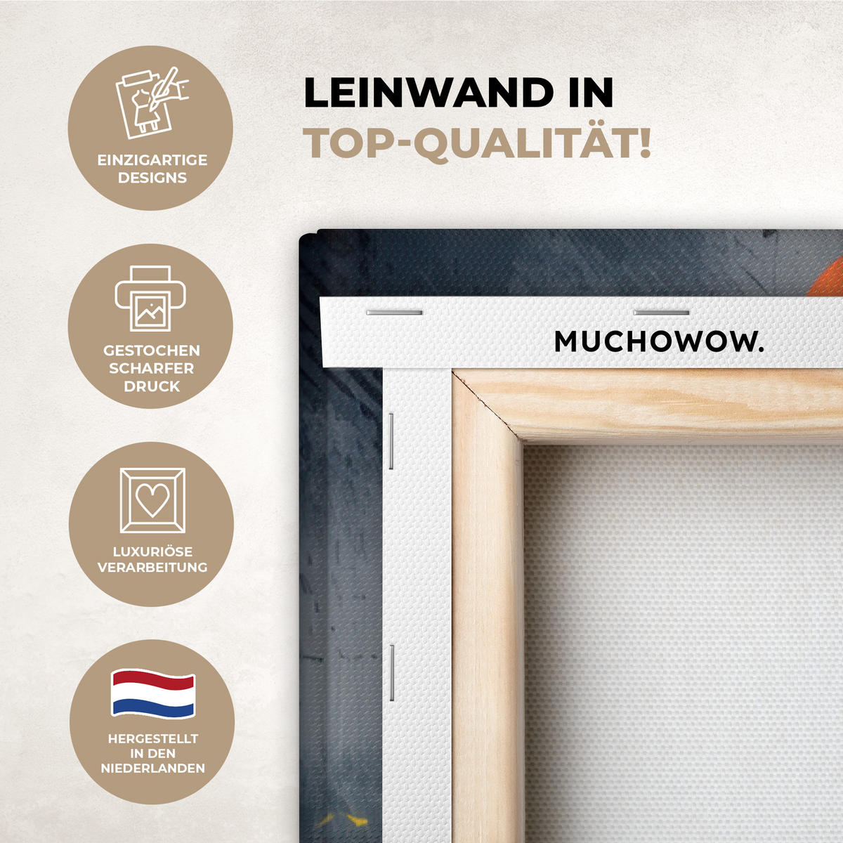 LEINWANDBILD Abstrakt - Graffiti - Farbenfroh - Farbspritzer Deko Groß 90x140 cm - Multicolor, Textil (90/140cm) - MuchoWow