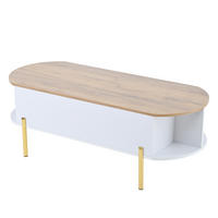 COUCHTISCH Weiß/Naturholzfarbe - Weiß, Holzwerkstoff (120/50/43cm)