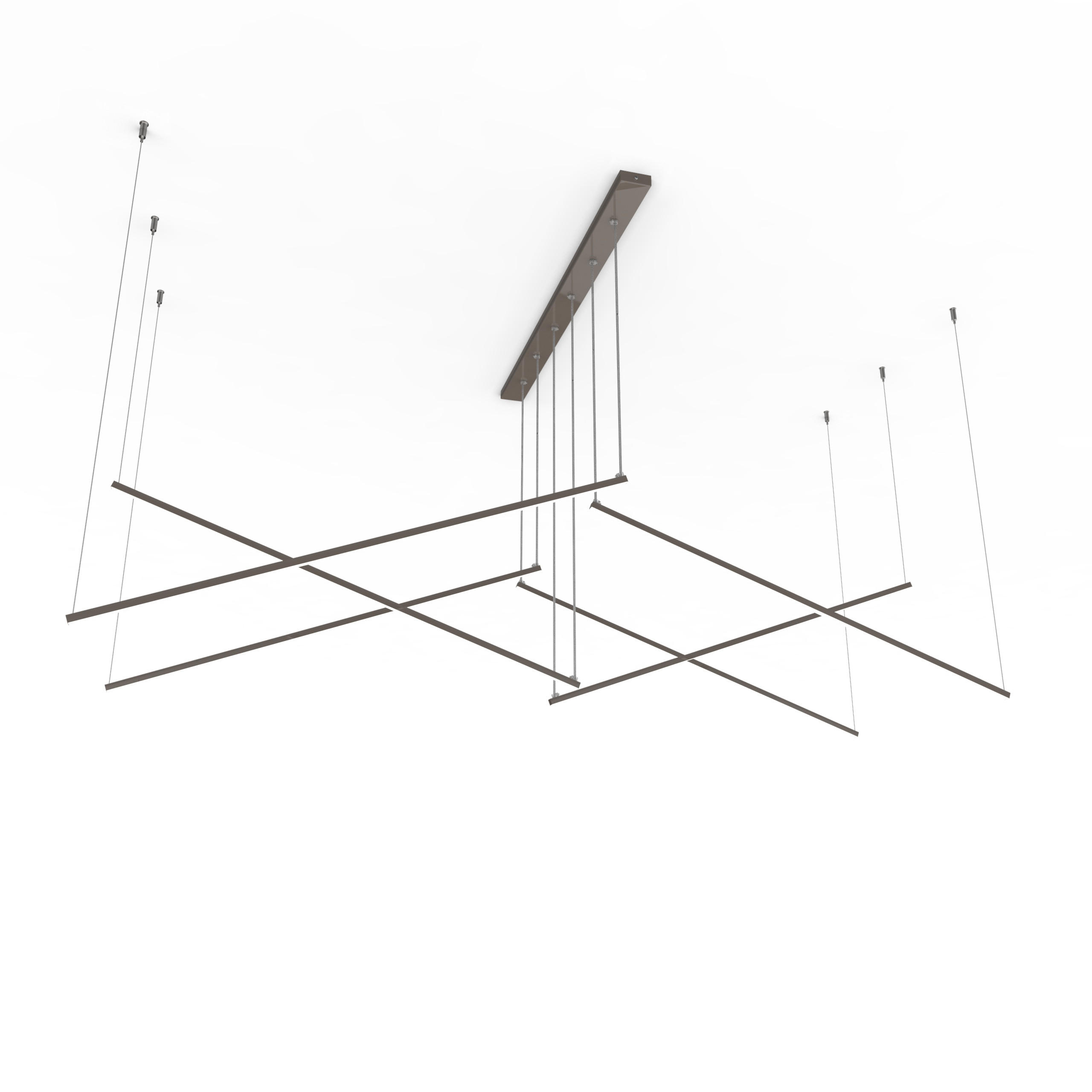 Lumicom Led-Hängeleuchte Graubraun 100x120x200 cm