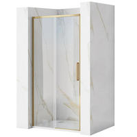 DUSCHTÜR Rea Rapid Slide 100 Gold Brush - Goldfarben, Glas (101/195cm) - REA