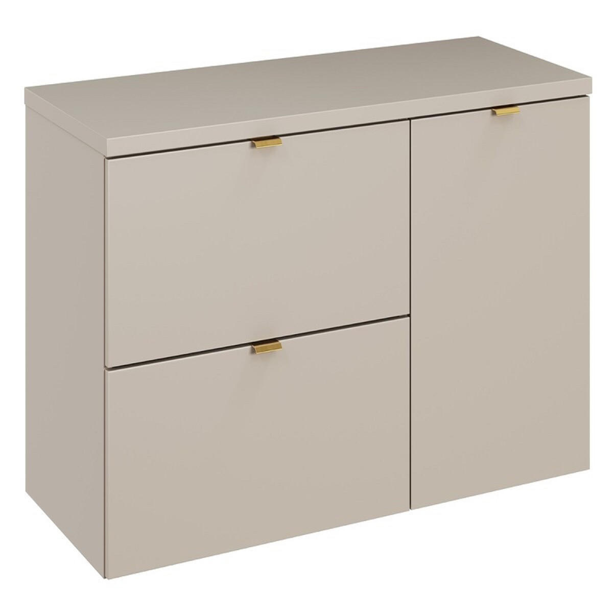 WASCHTISCHUNTERSCHRANK 60 cm 3Teile - Dalia Cashmere D BM358 in Kaschmir/Matt - Kaschmir, Holz (60/50/48cm)