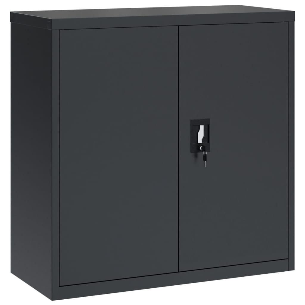 AKTENSCHRANK Anthrazit 90/40/90 Cm Stahl - Anthrazit, Metall (40/90/90cm) - vidaXL