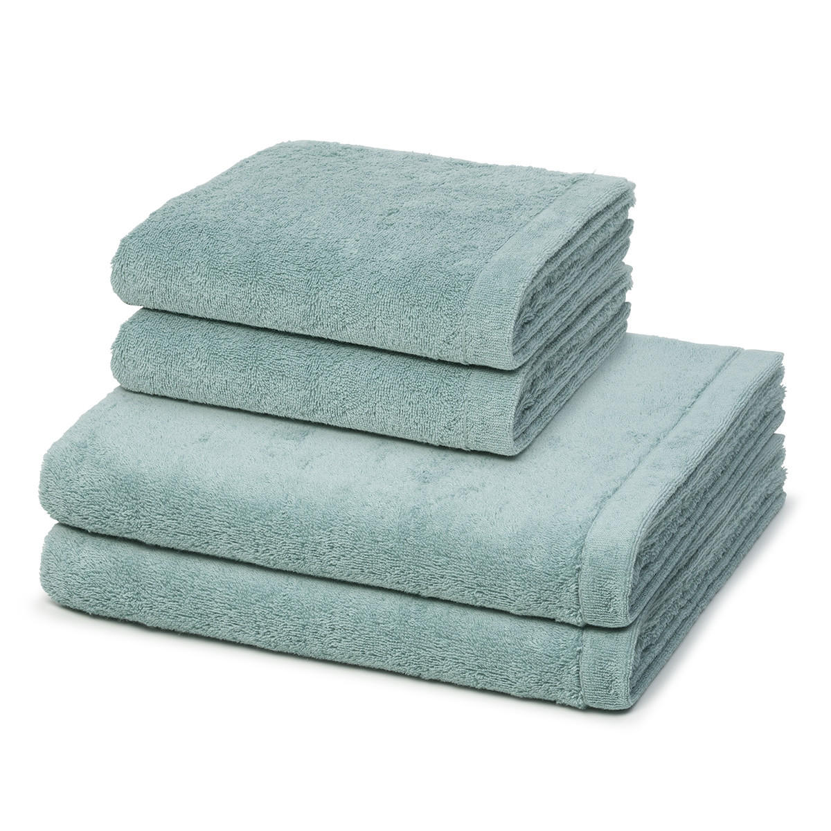 FROTTIERSET Lifestyle 4-teilig - Grün, Textil (50/100cm) - Cawoe