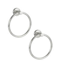 HANDTUCHHALTER – Silber – Zweiteiliges Set – Durchmesser 16 cm - Silberfarben, Metall (16/6.5/16cm)