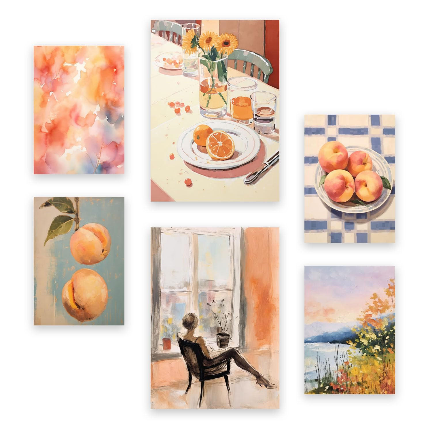 POSTER Set Mit 6 Vom Fenster A3 & A4 Rahmenlos - Klar, Papier (29/3cm) - Nacnic