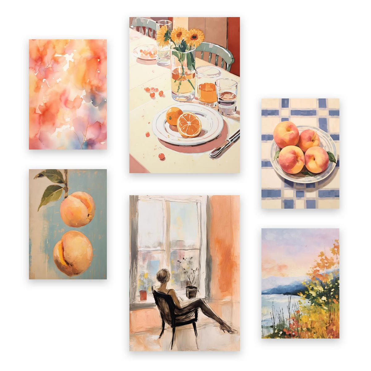 POSTER Set Mit 6 Vom Fenster A3 & A4 Rahmenlos - Klar, Papier (29/3cm) - Nacnic