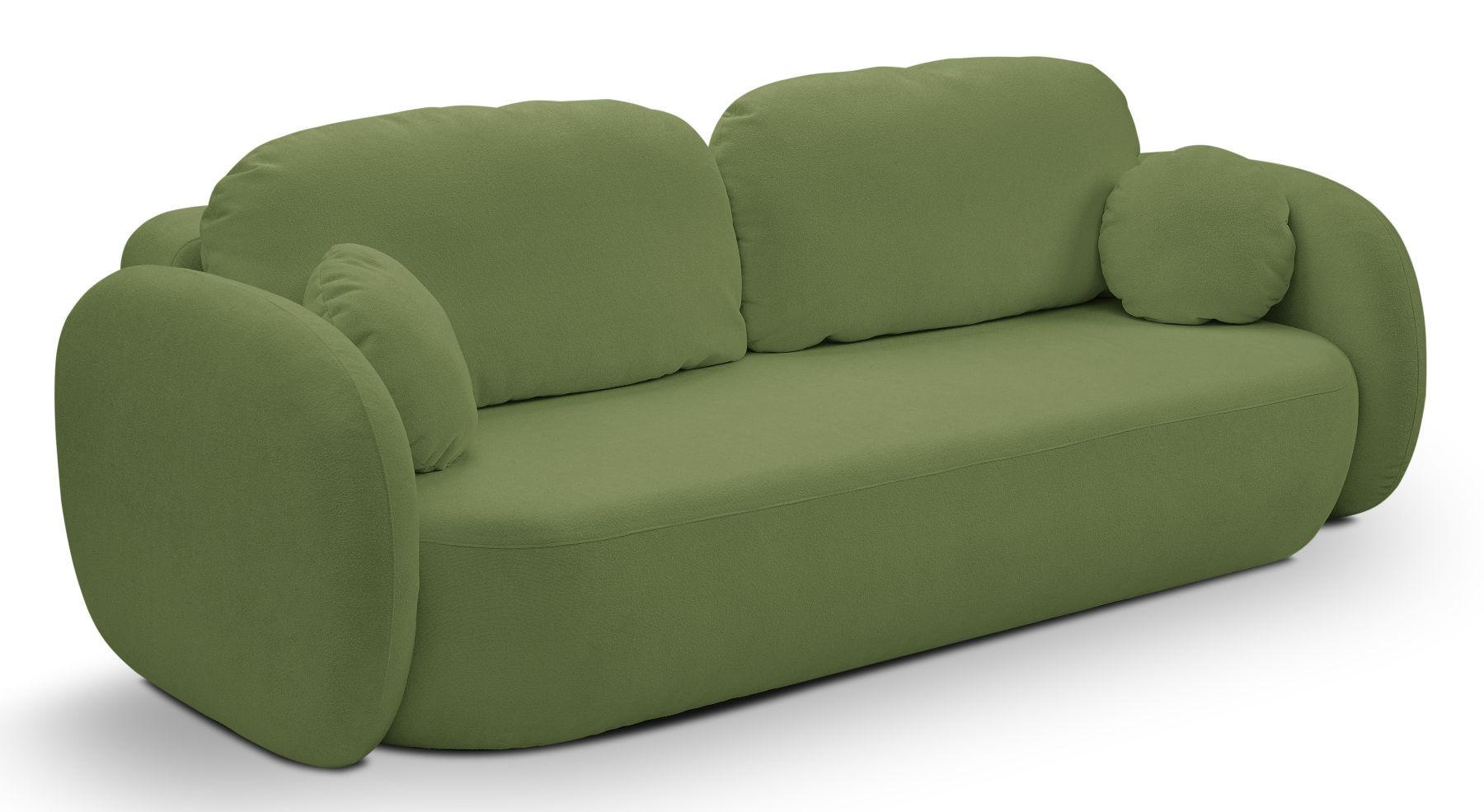 SCHLAFSOFA LIO, Sofa mit Schlaffunktion und Bettkasten, Farbe: Grün, Velourstoff - Grün, Textil (238/86/101cm) - Sepro Meble