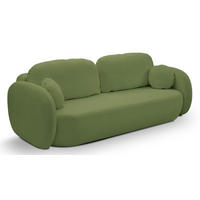 SCHLAFSOFA LIO, Sofa mit Schlaffunktion und Bettkasten, Farbe: Grün, Velourstoff - Grün, Textil (238/86/101cm) - Sepro Meble