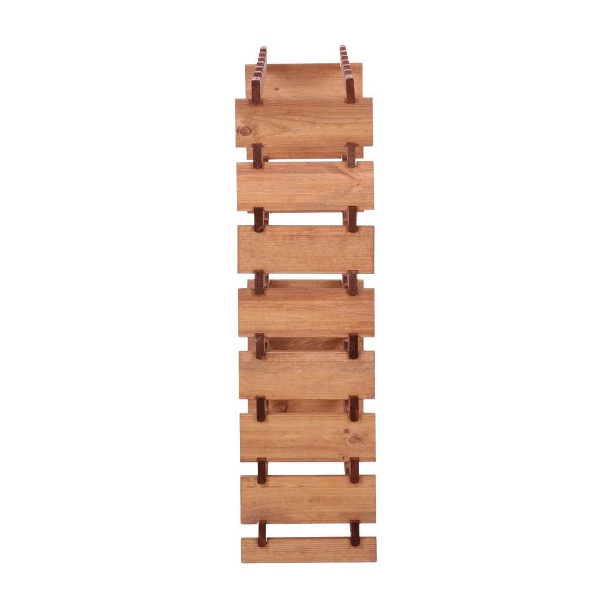 WEINREGAL VINOTECA FLEX PRO HxBxT 107x65x28cm 48 Flaschen auf 8 Ebenen Braun geölt - Braun, Holz (65/107/28cm) - PROREGAL