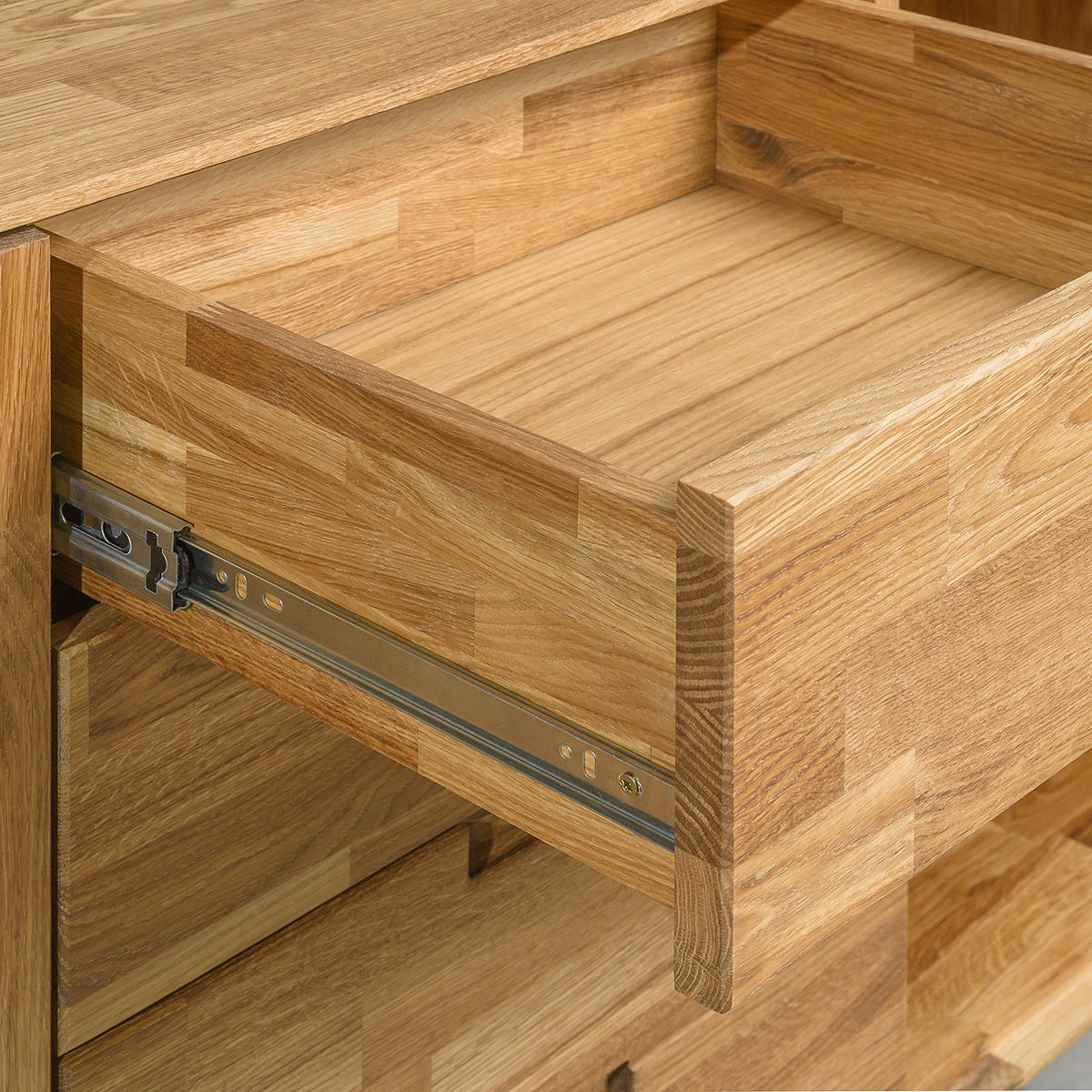 SIDEBOARD - Massivholz - Eichefarben/Braun, Holz (160/85/45cm) - home24