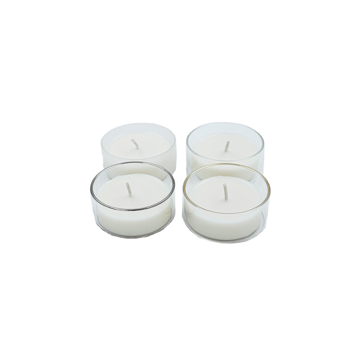 TEELICHTHALTER für Maxi-Teelichter aus feuerfestem Klarglas Ø 62 x 25 mm, Innen Ø 60 mm - Transparent, Paraffin (6.2/2.5/6.2cm) - Holfeuer Crystal Design