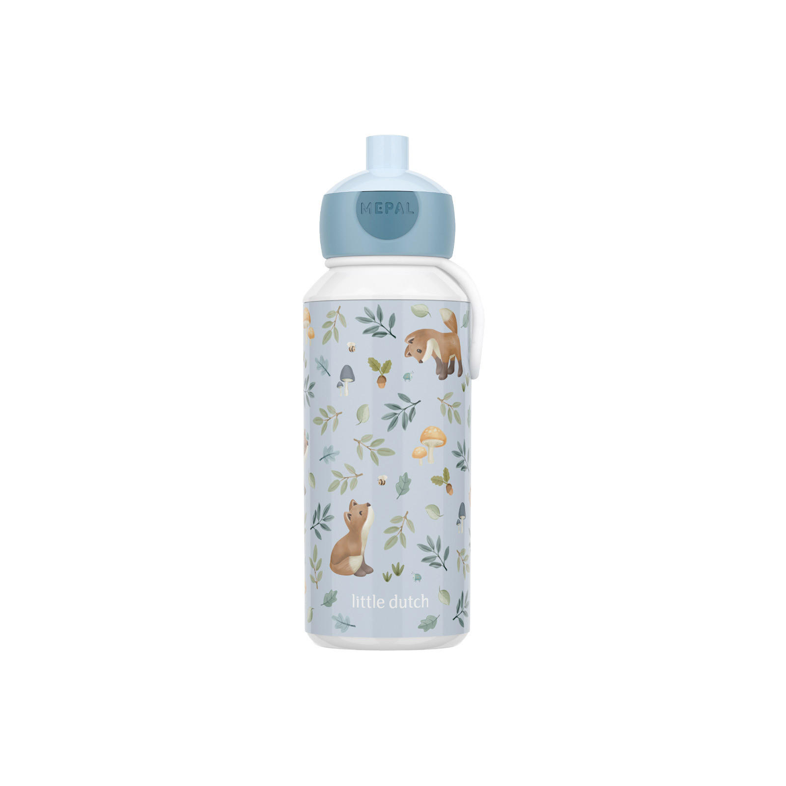POP-UP TRINKFLASCHE Campus (2025) Forest Friends 400 ml - Weiß/Hellblau, Kunststoff (0.4L) - Mepal
