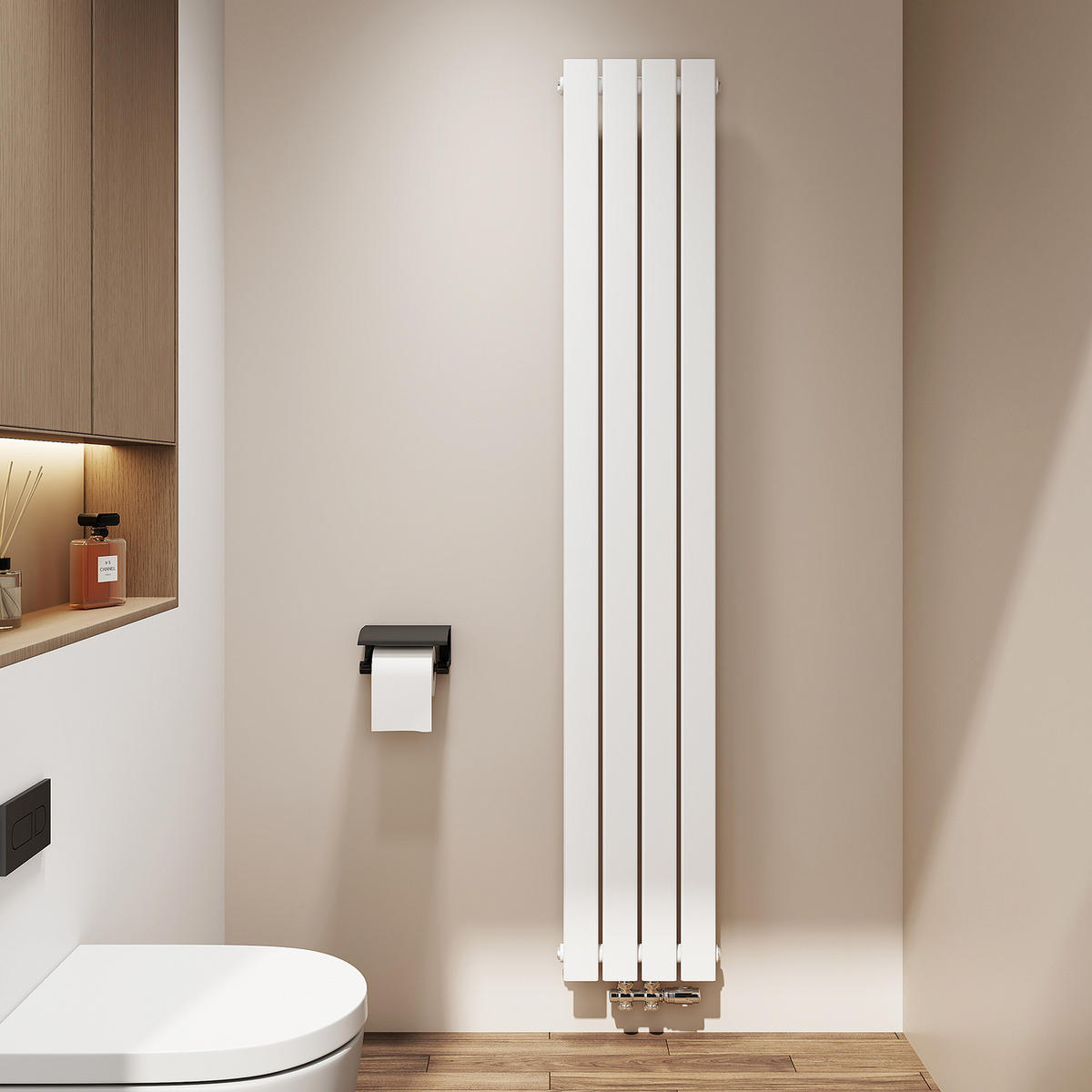 HEIZKÖRPER Flachheizkörper Weiß 180/30/4,9 cm - Weiß, Metall (30/180/4.9cm) - EMKE