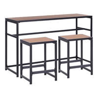 GARTENMÖBEL-SET 2-Sitzer Schwarz Avetrana - Hellbraun/Schwarz, Metall - Beliani