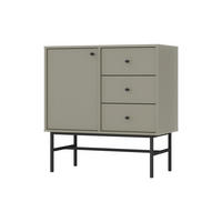 KOMMODE TORINO 84/86/41 cm mit 3 Schubladen 1 Türen Hellgrün - Hellgrün, Holzwerkstoff (84/86/41cm) - MASSENO