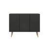 KOMMODE Toronto 39,9/95,5/120 - Schwarz, Holzwerkstoff (40/96/120cm) - RAUMHIRSCH FURNITURE