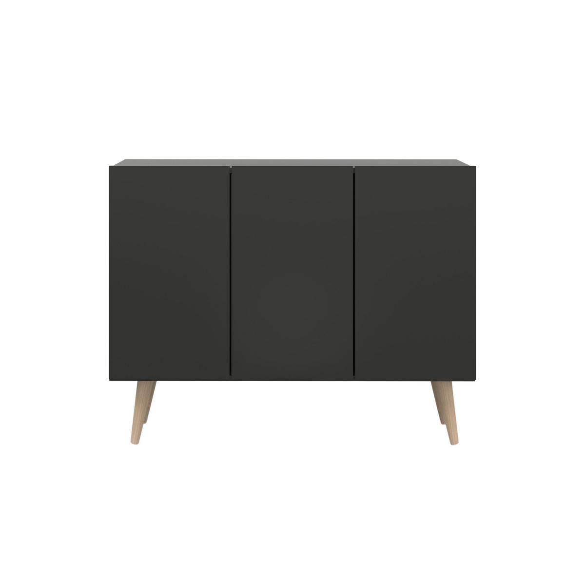 KOMMODE Toronto 39,9/95,5/120 - Schwarz, Holzwerkstoff (40/96/120cm) - RAUMHIRSCH FURNITURE