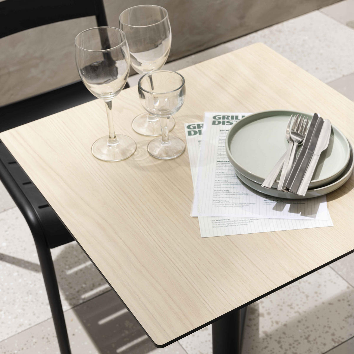 TISCHPLATTE 60 x 60 cm, Eiche natur - Hellbraun, Kunststoff (60/60/1.25cm) - Oviala